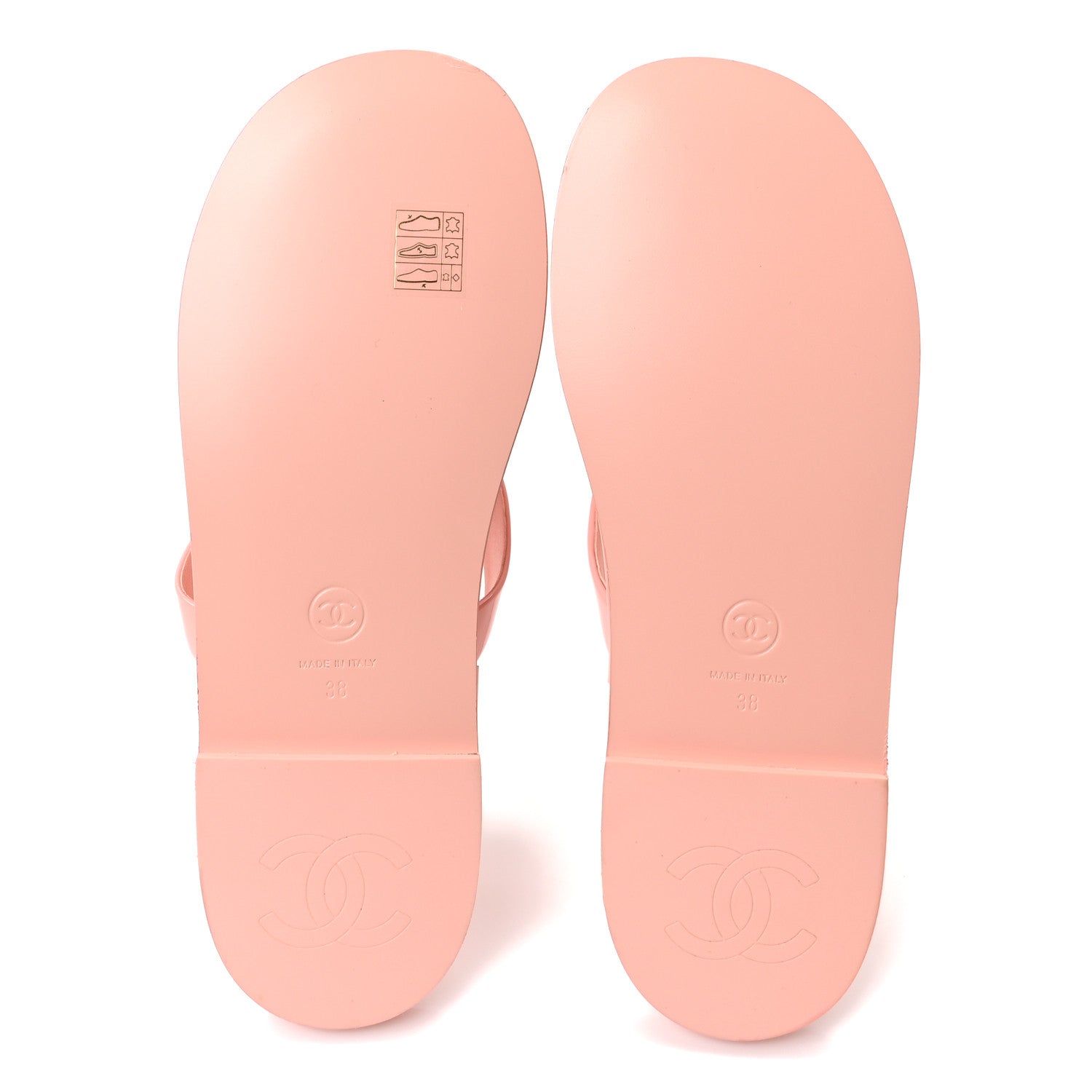 Chanel Patent Calfskin Camellia Thong Sandals 37.5 White 38 Light Pink 6 of 8