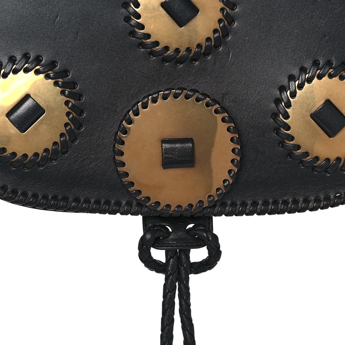 Calfskin Whipstitch Kamelia Shoulder Bag Black