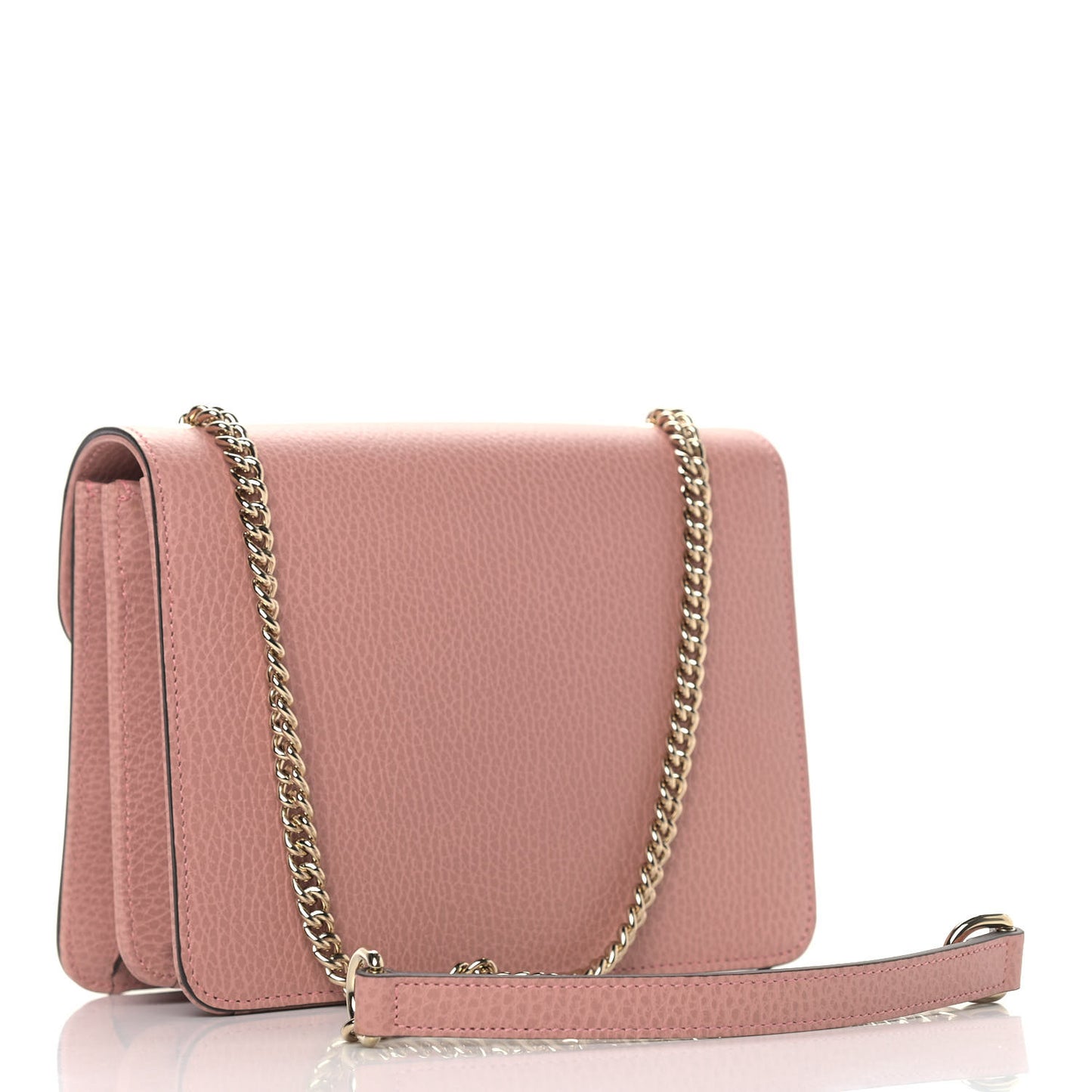 Dollar Calfskin Small Interlocking G Shoulder Bag Soft Pink