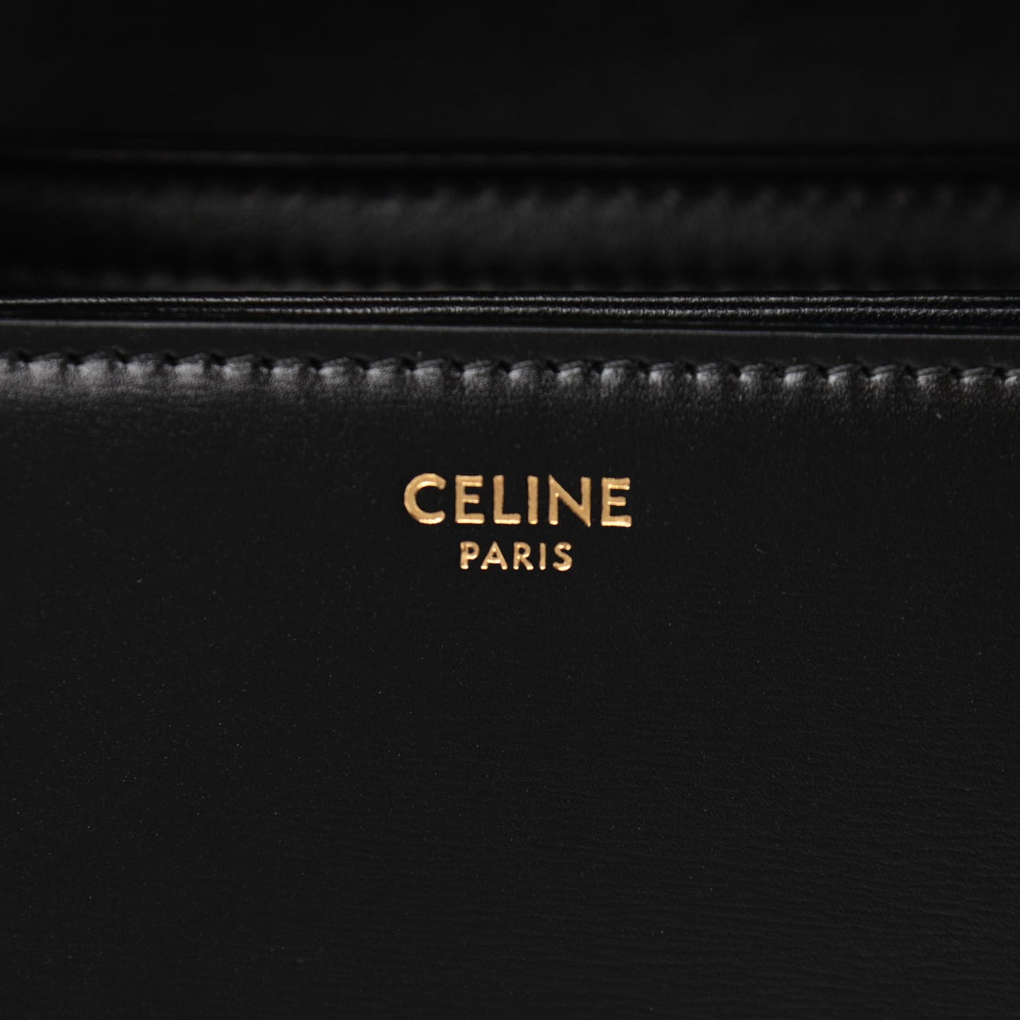 Shiny Calfskin Large Triomphe Black