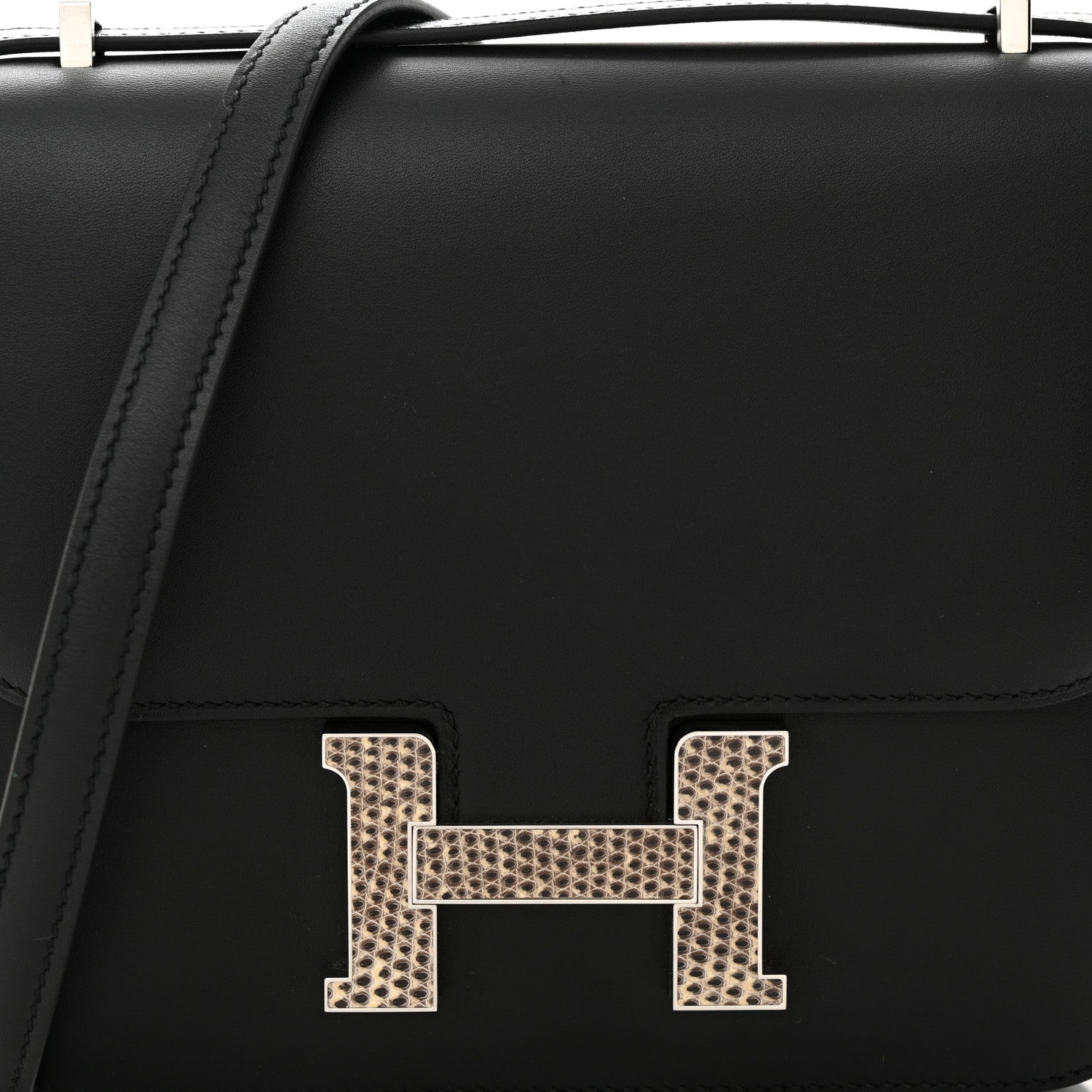 Hermes Veau Monsieur Lizard Constance 18 Black Ombre 8 of 12