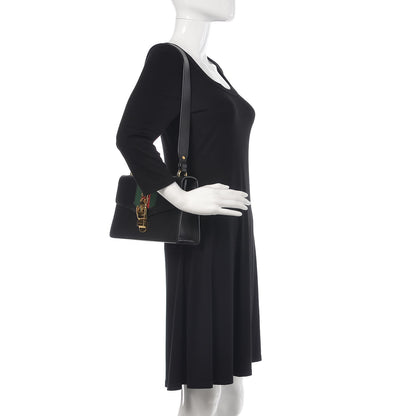 Gucci Calfskin Small Sylvie Shoulder Bag Black 4 of 13
