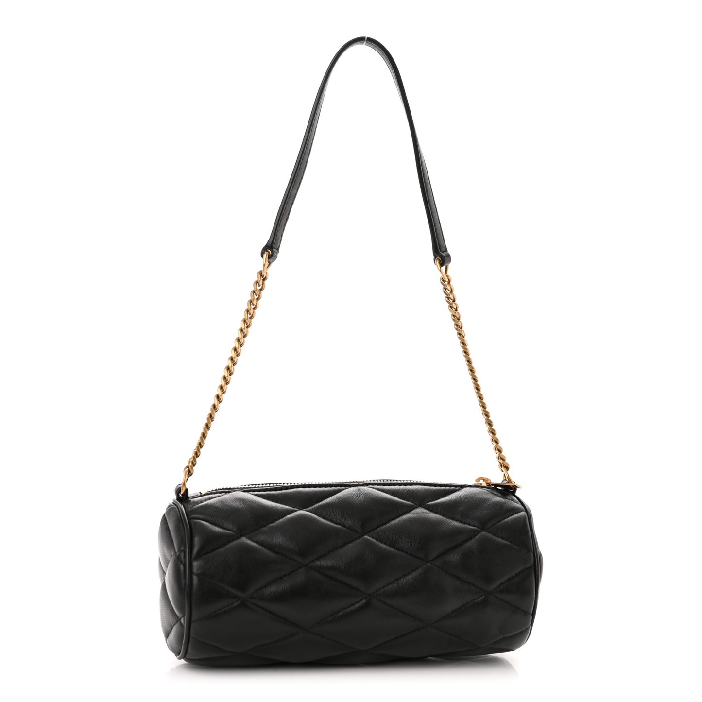 Lambskin Monogram Mini Sade Tube Bag Black