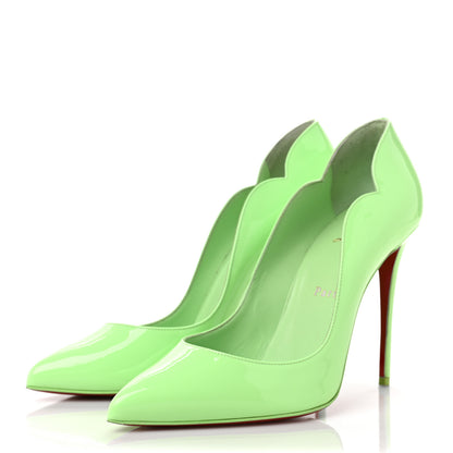 Christian Louboutin Patent Hot Chick 100 Pumps 38 Tropique 3 of 8