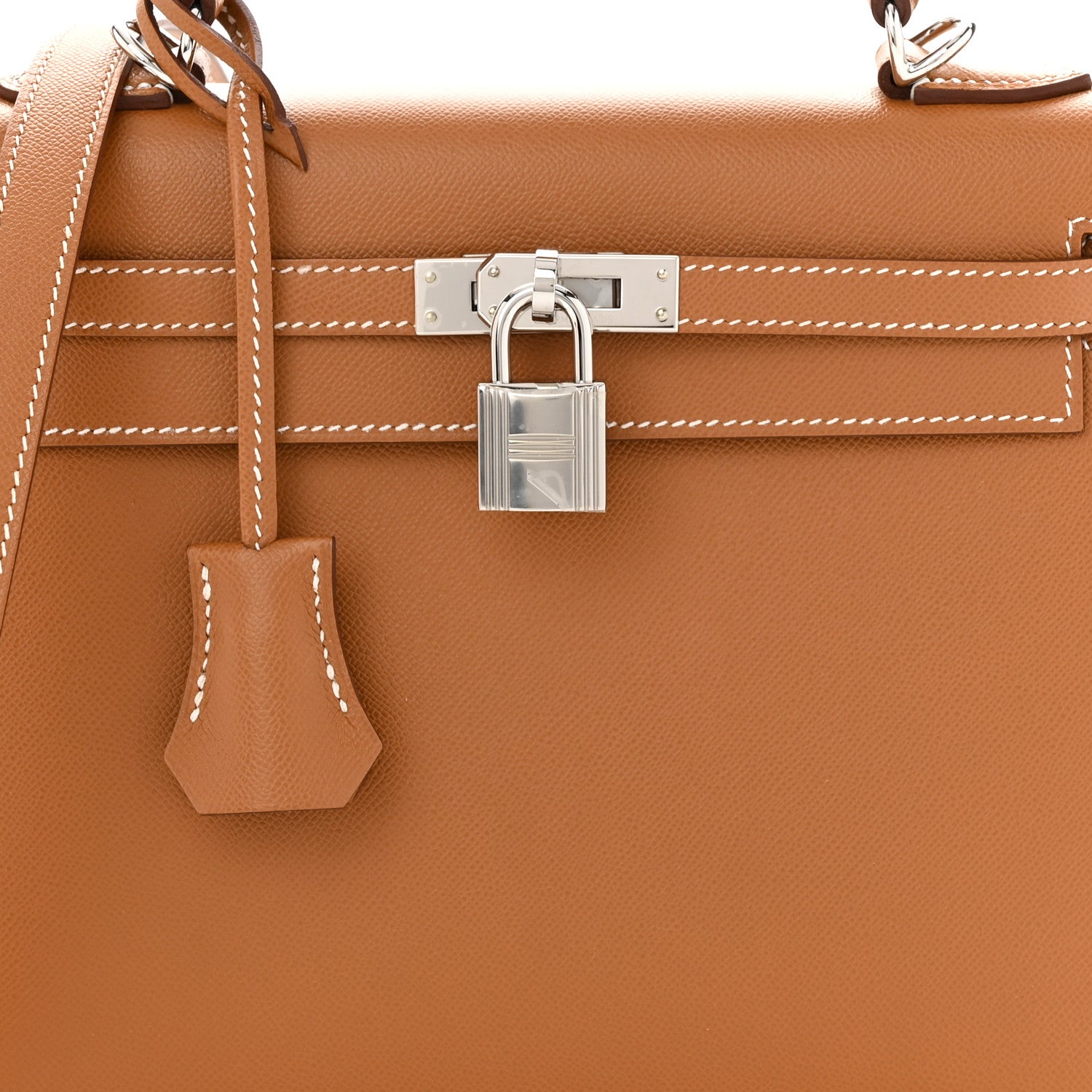 Hermes Madame Calfskin Kelly Sellier 25 Gold 8 of 10
