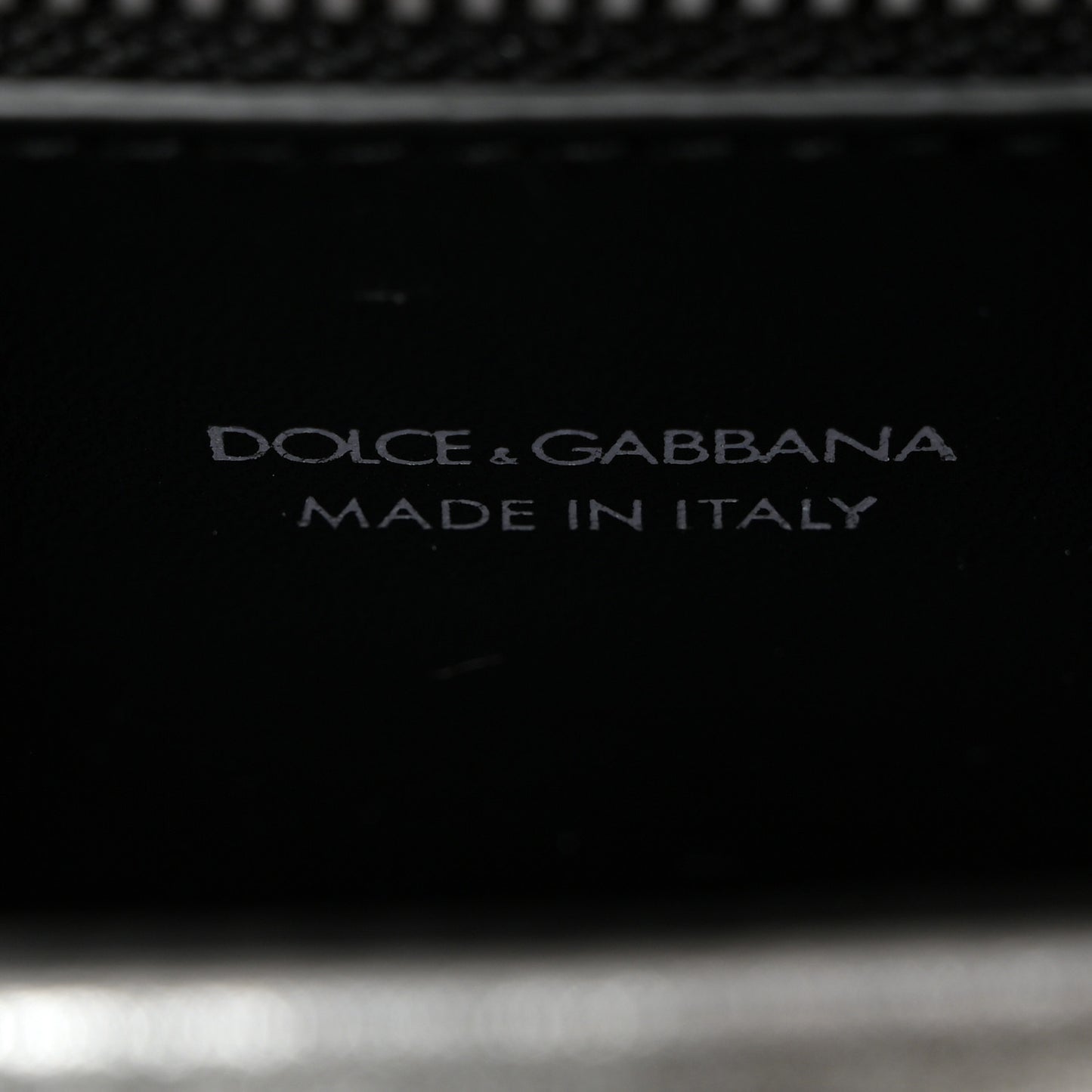 DOLCE GABBANA Laminato Vitello 3.5 Chain Flap Crossbody Bag Silver