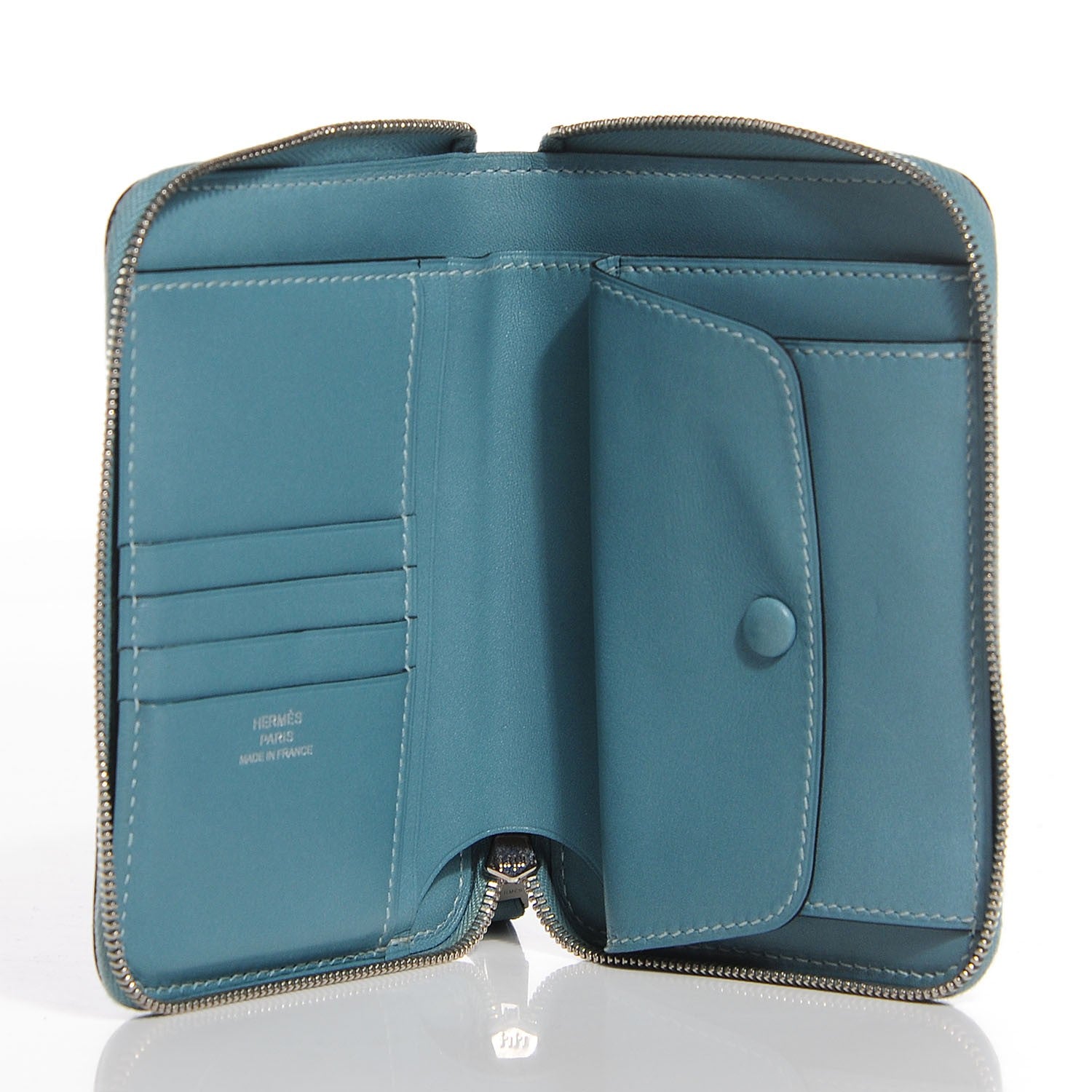 Hermes Tadelakt Compact Azap Wallet Ciel 5 of 11