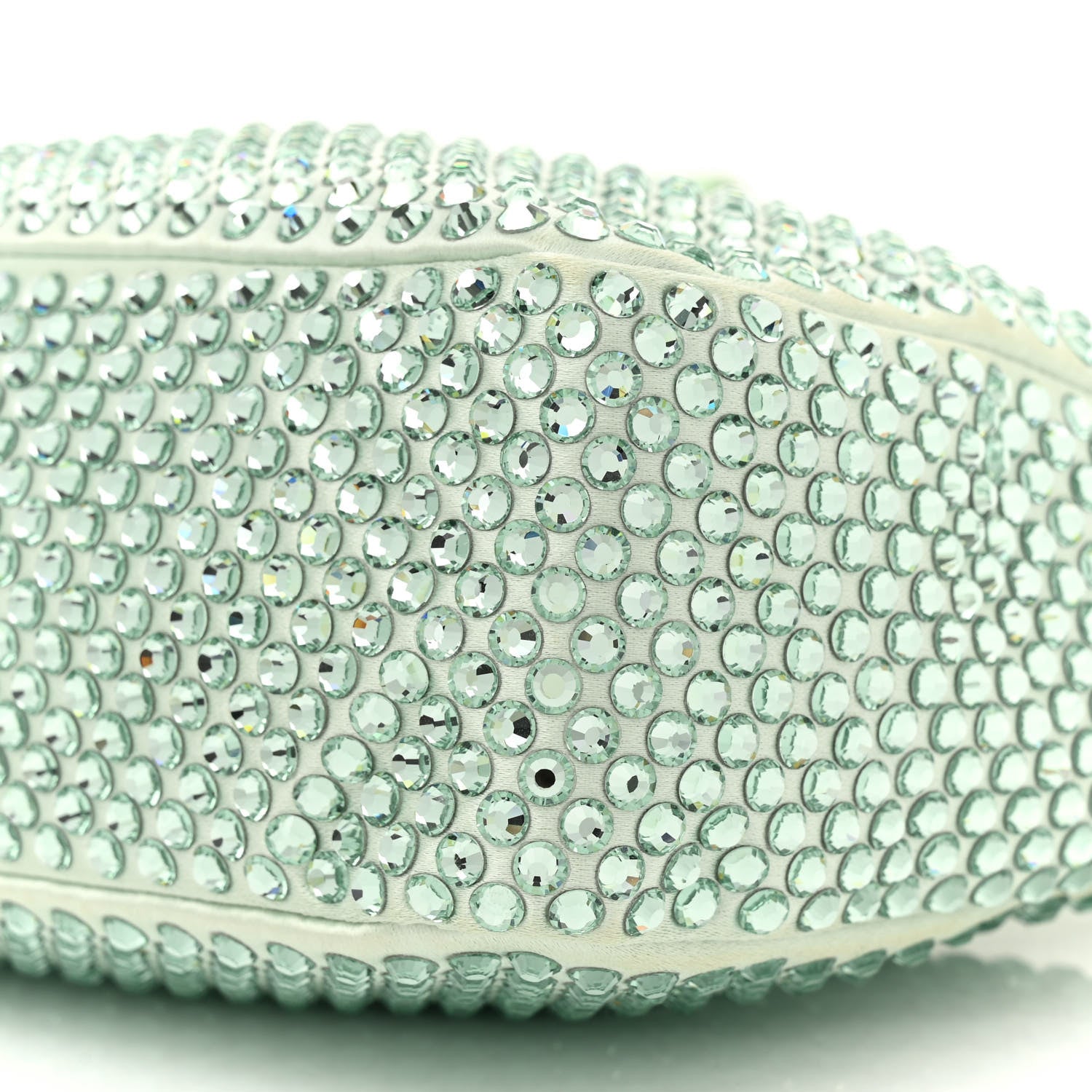 Prada Satin Crystal Re-Edition 2005 Shoulder Bag Acqua 9 of 14