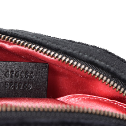Gucci Velvet Matelasse GG Marmont Belt Bag 95 38 Black 6 of 10