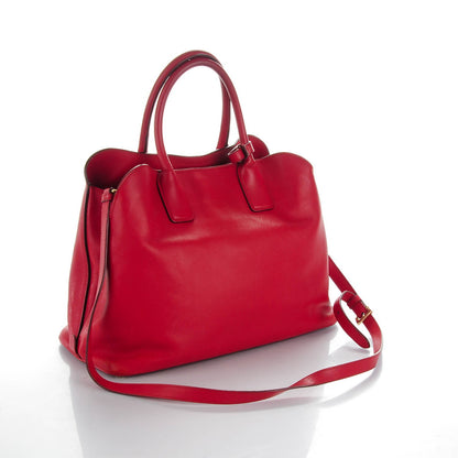 Prada Saffiano Cuir Open Promenade Tote Fuoco 3 of 8