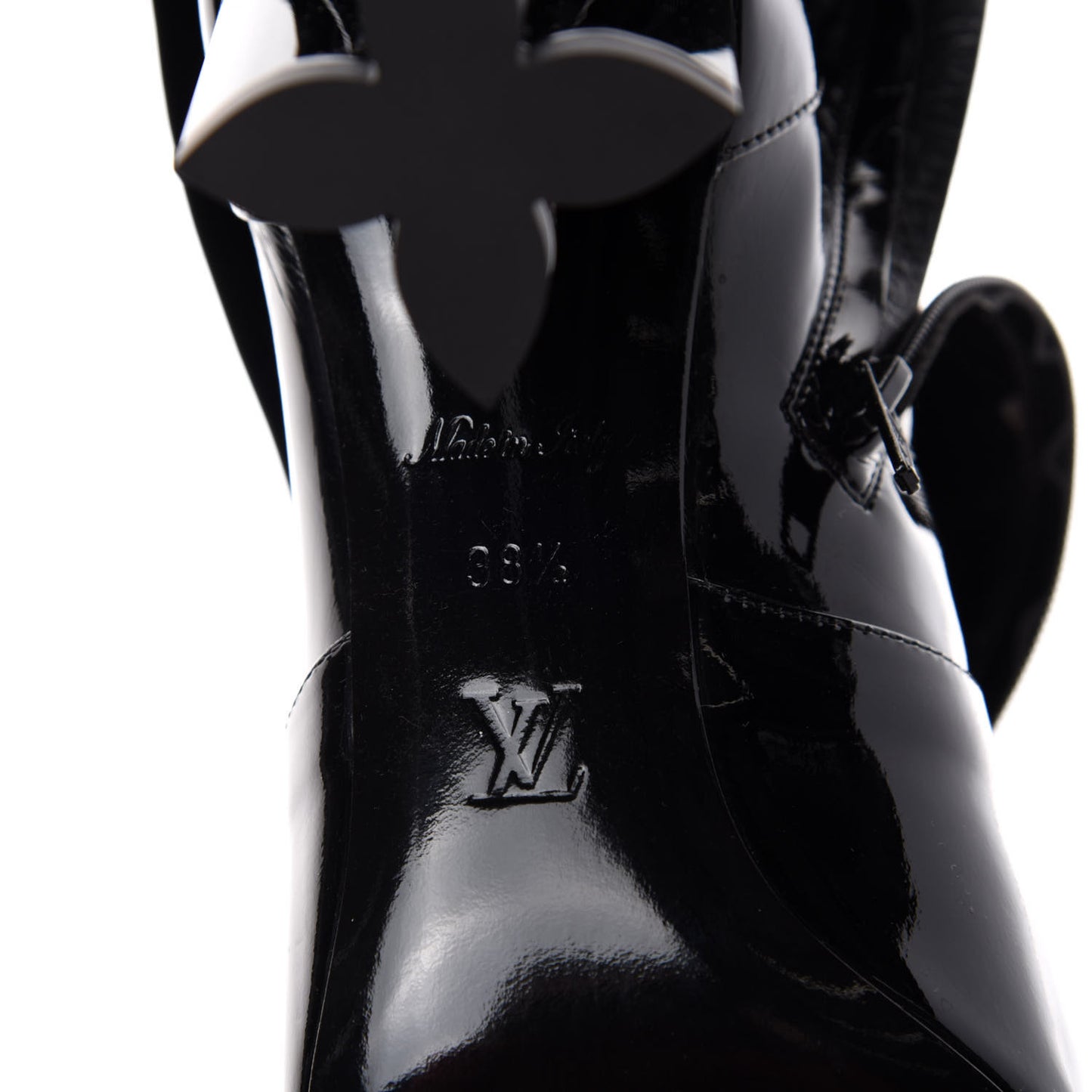 Patent Silhouette Ankle Boots 38.5 Black