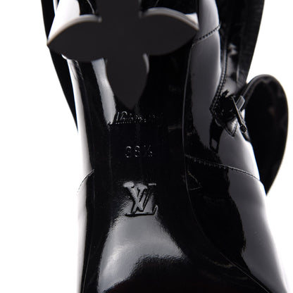 Louis Vuitton Patent Silhouette Ankle Boots 38.5 Black 9 of 10