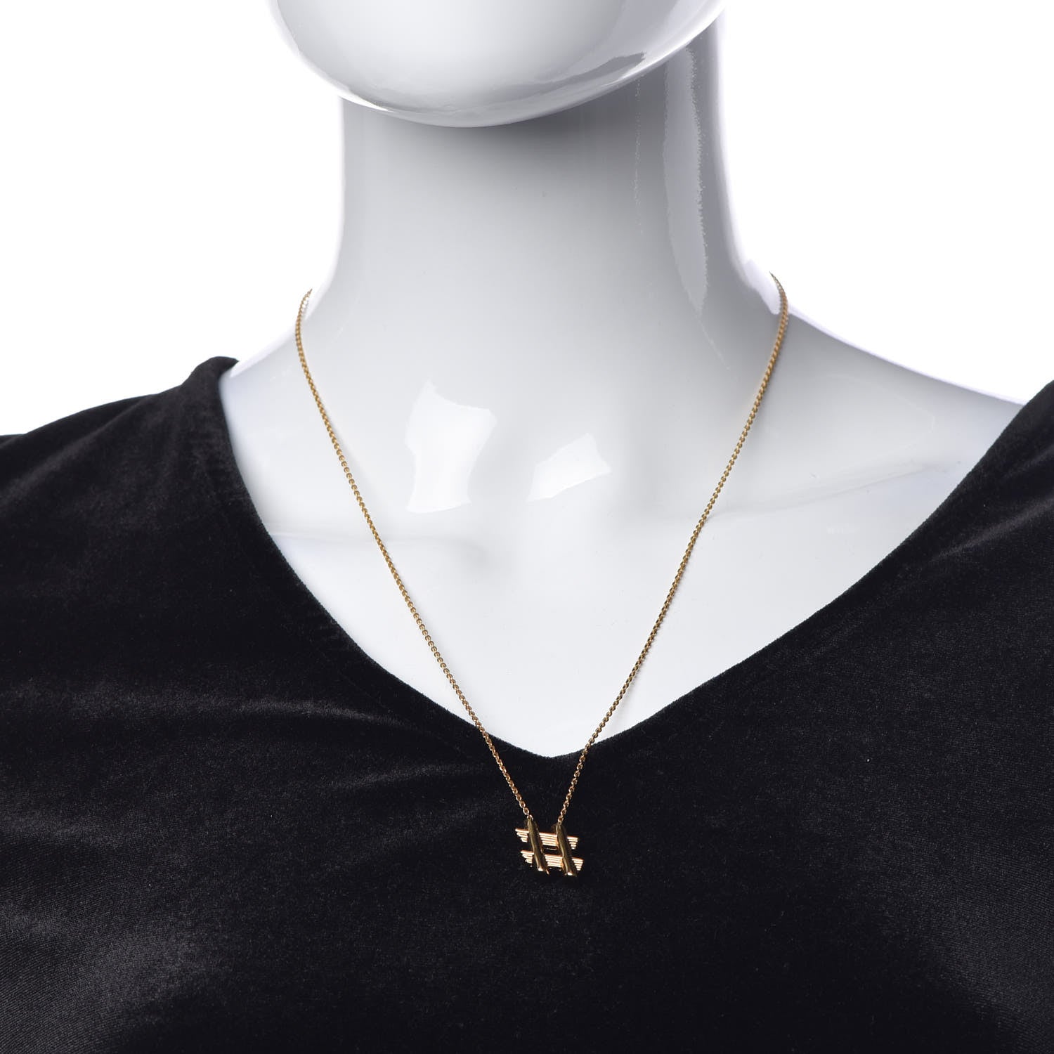 Louis Vuitton LV And Me Hashtag Necklace Gold 2 of 7