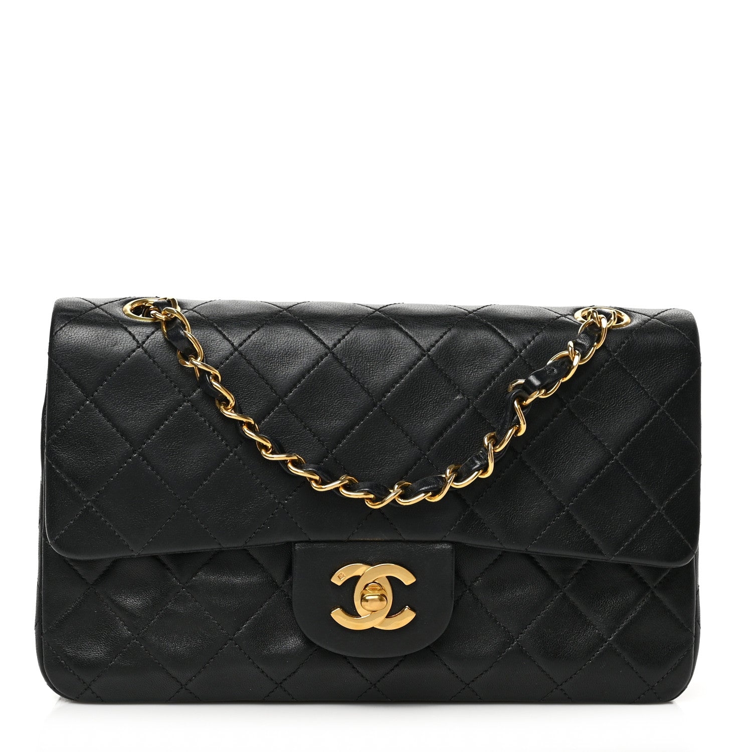 Chanel Lambskin Quilted Small Double Flap Black 1 of 8