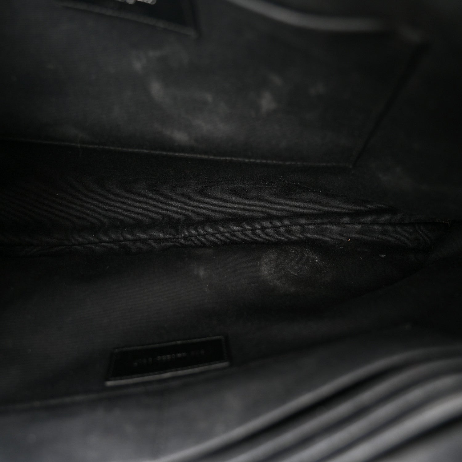 Saint Laurent Calfskin Matelasse Chevron Monogram Document Holder Black 5 of 10