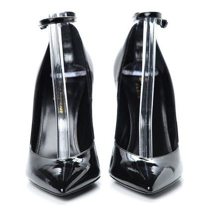 Saint Laurent Patent Opyum Appelle Moi Ankle Strap Pump 36 Black 2 of 9