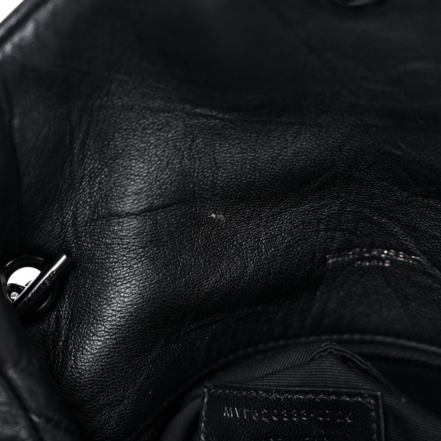 Saint Laurent Calfskin Quilted Toy Loulou Puffer Monogram Monochrome Chain Satchel Black 13 of 19