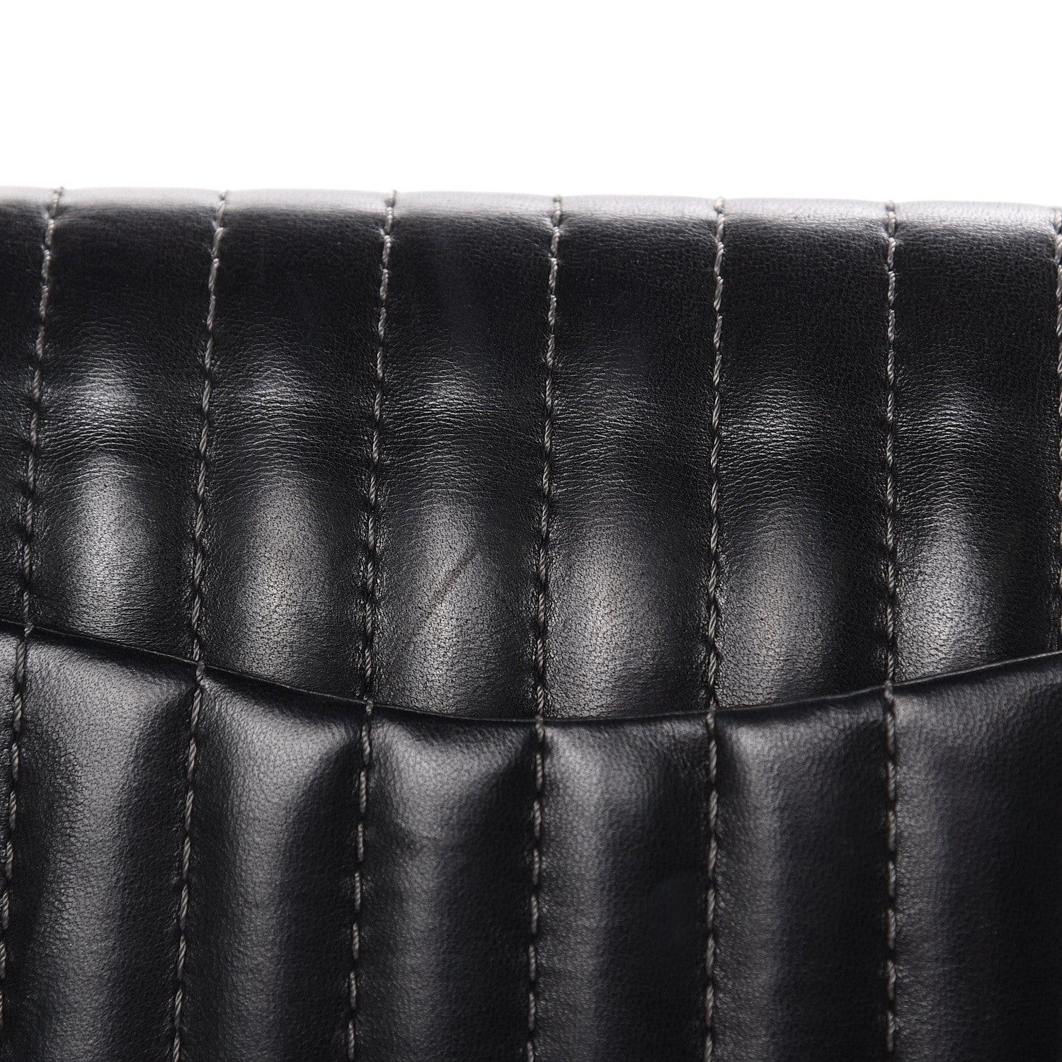Chanel Lambskin Vertical Quilted Medium Single Flap Black 12 of 17