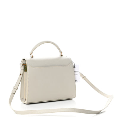 Saint Laurent Grain de Poudre Mini Classic Monogram Cassandra Top Handle Crema Soft Rouge Legion 3 of 10