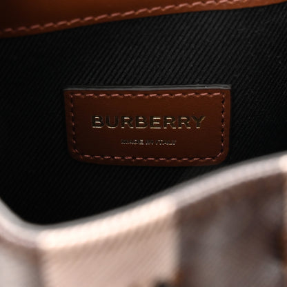 Burberry House Check Canvas Calfskin Micro Backpack Dark Birch Brown 6 of 9