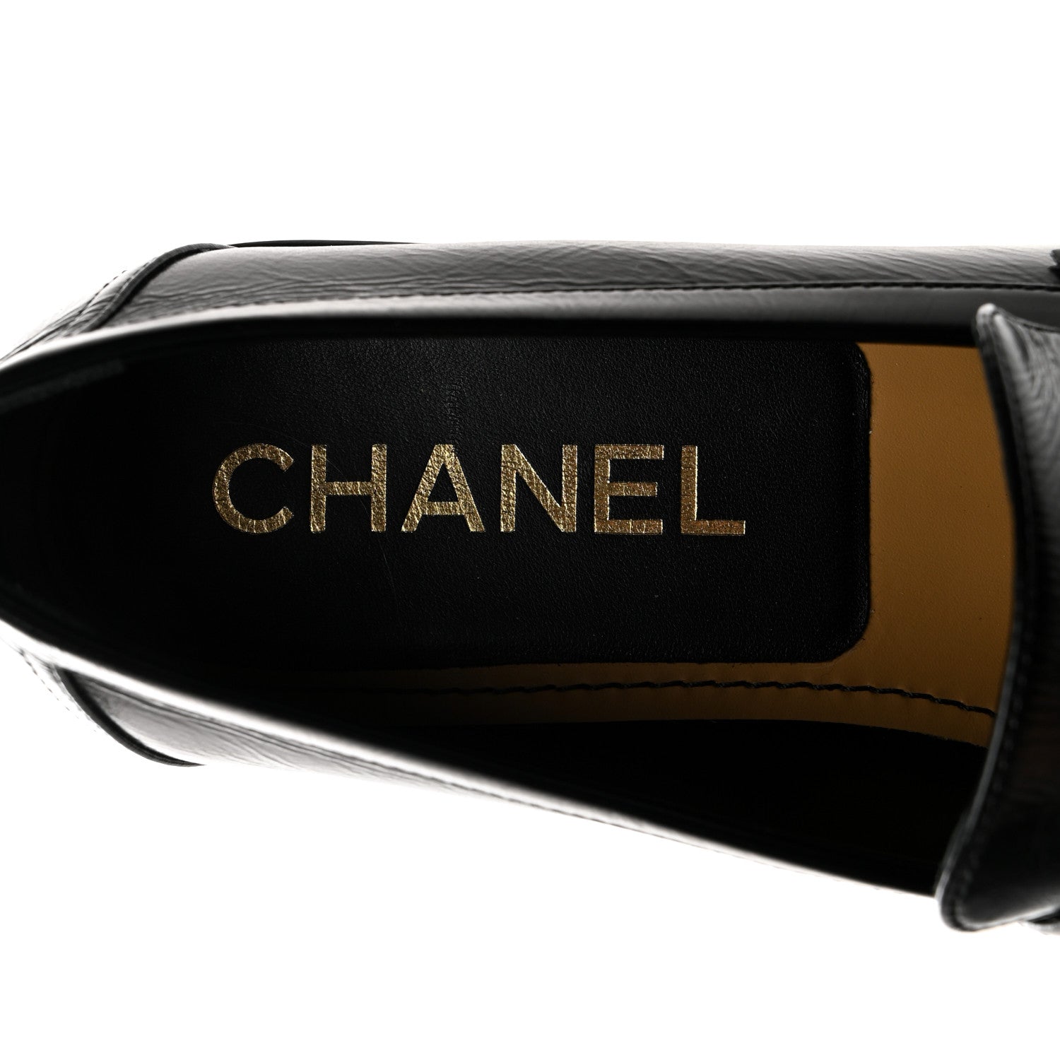 Chanel Calfskin CC Mocassins 38 Black 6 of 10