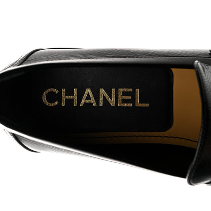 Chanel Calfskin CC Mocassins 38 Black 6 of 10