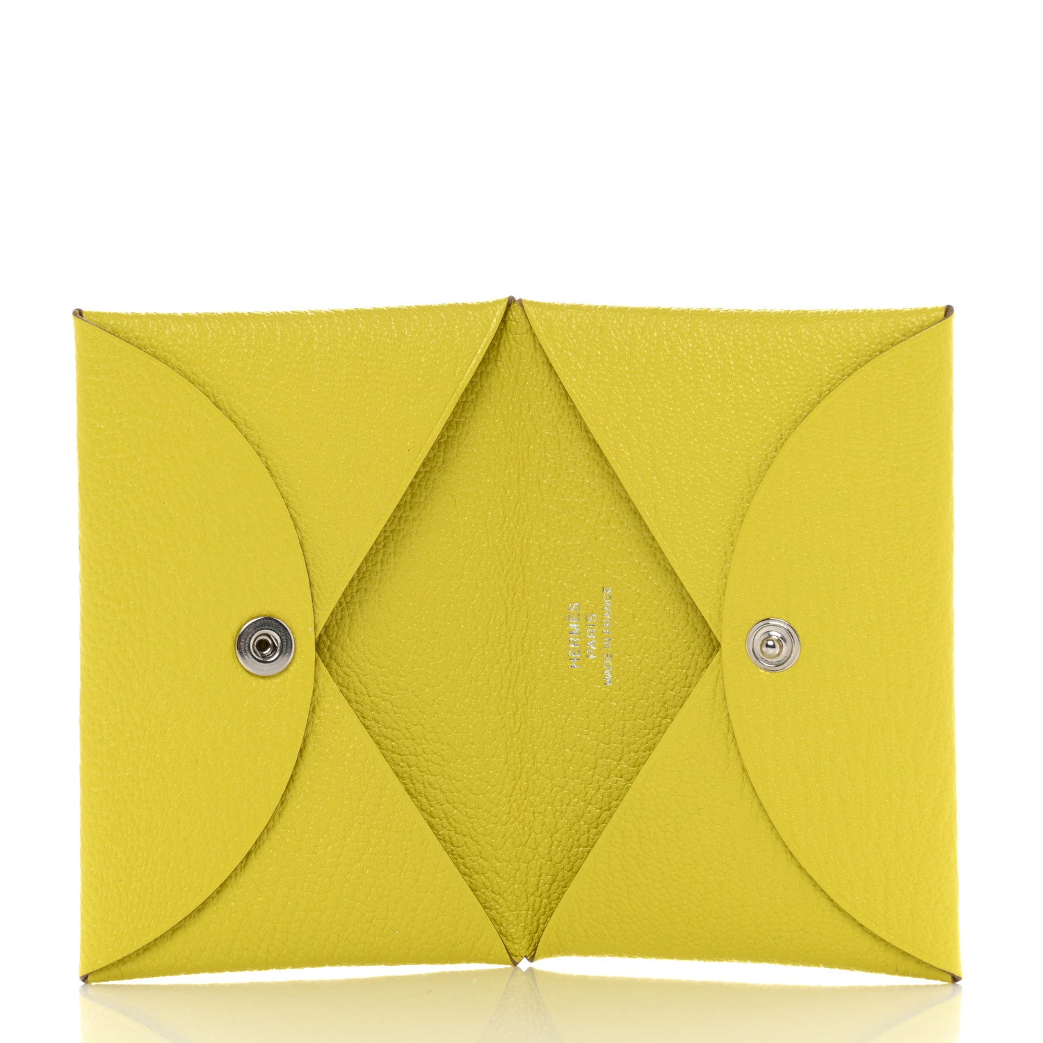 Hermes Chevre Mysore Calvi Card Case Lime 7 of 8