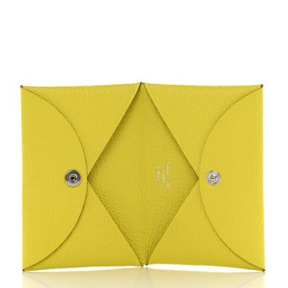 Hermes Chevre Mysore Calvi Card Case Lime 7 of 8