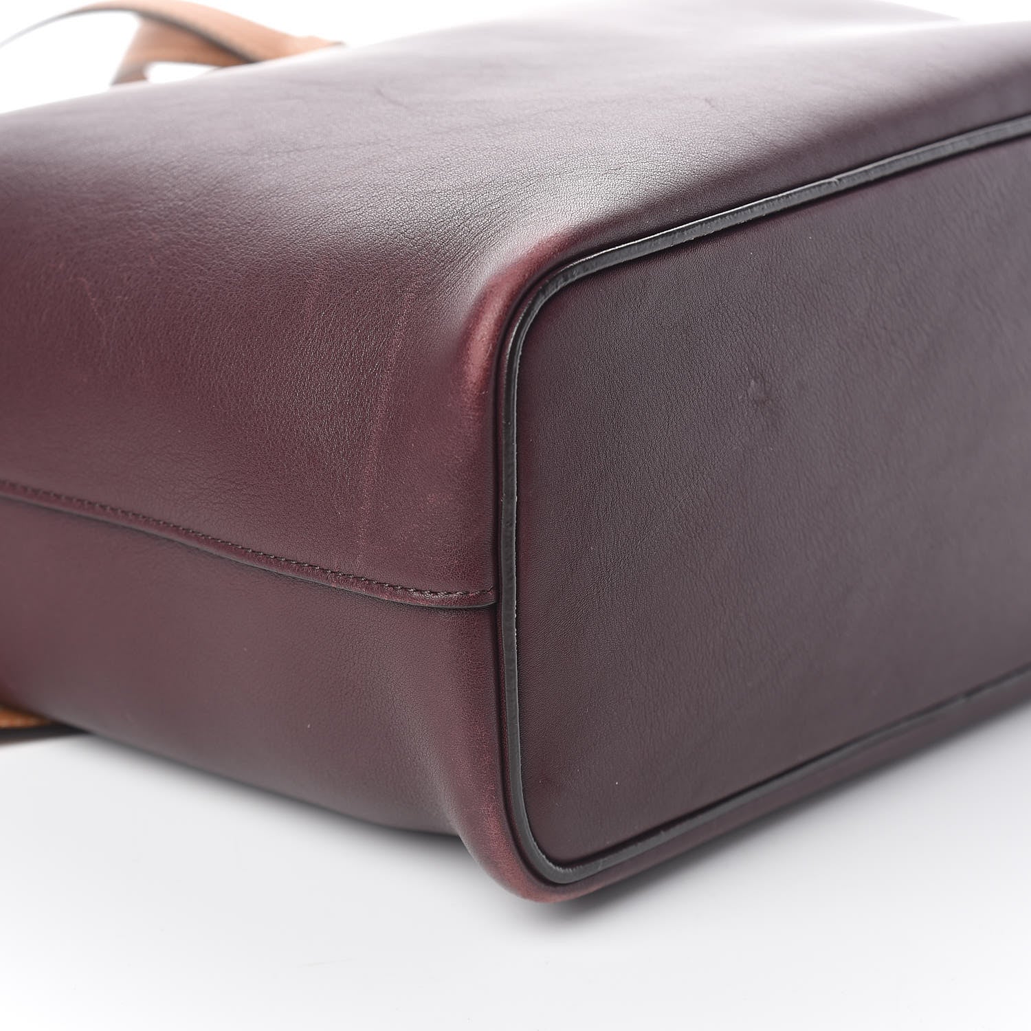Celine Lambskin Small Soft Cube Satchel Burgundy 8 of 9