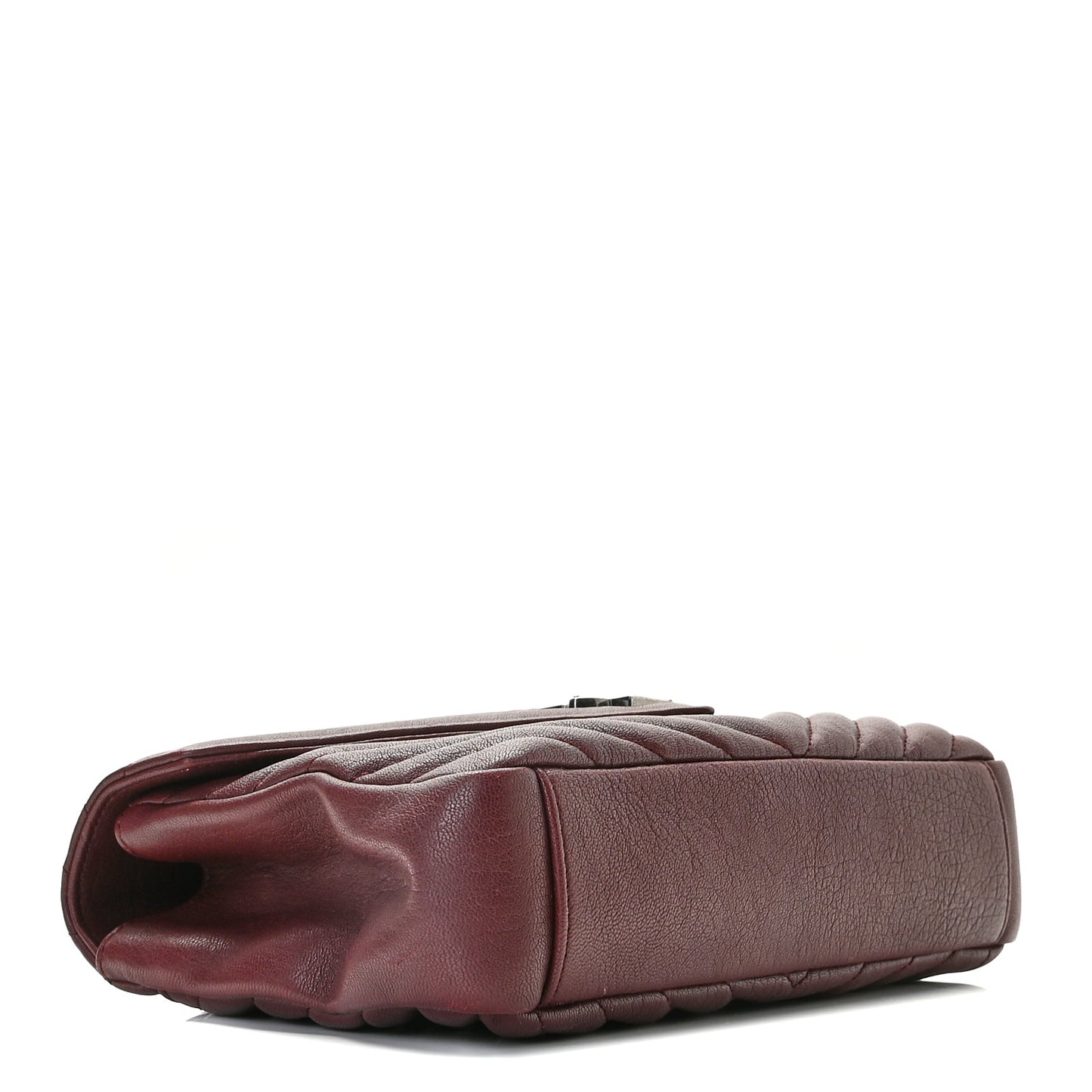 Sheepskin Matelasse Chevron Monogram Medium College Bag Rouge Legion