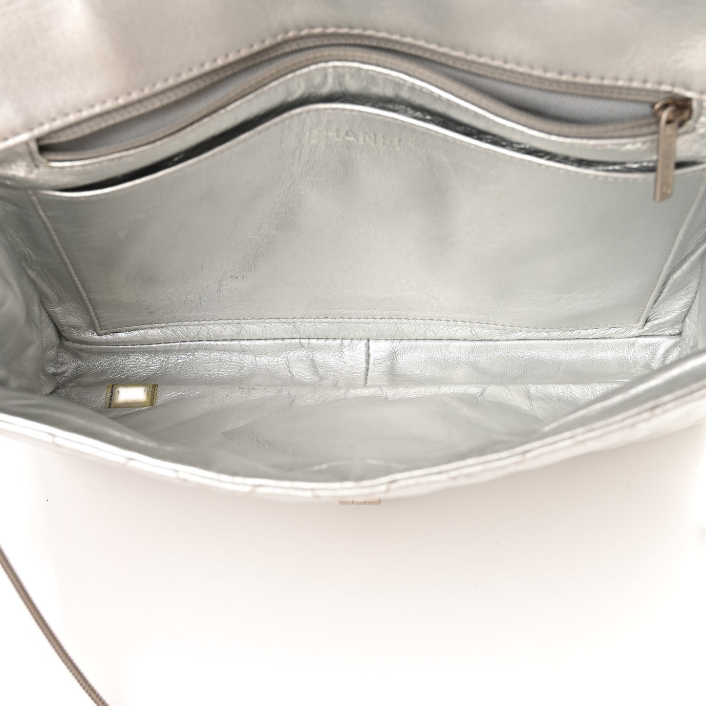 Metallic Lambskin Quilted Snake Chain 2.55 Reissue Flap Silver