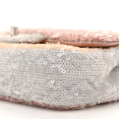 Chanel Sequin Mini Waterfall Flap Pink Blue Yellow 9 of 10
