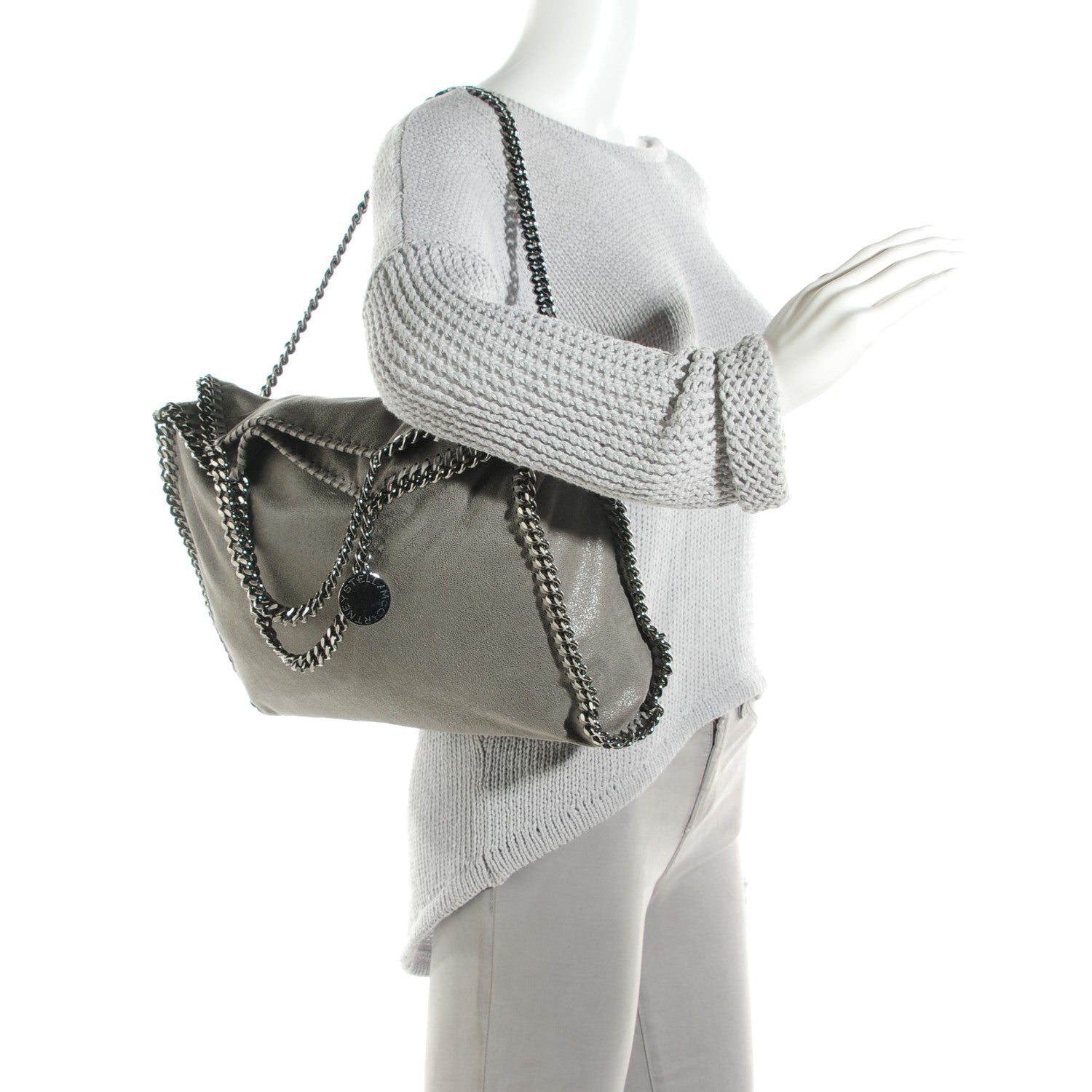 Stella McCartney Shaggy Deer Big Falabella Tote Grey 2 of 8