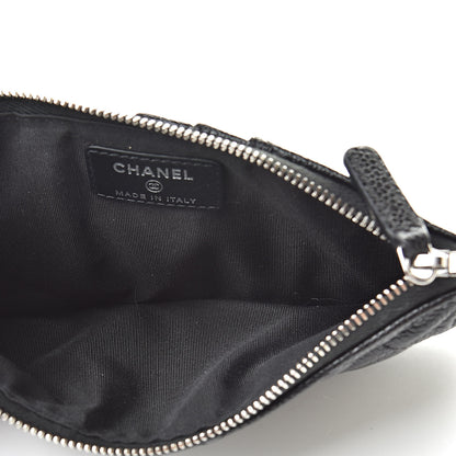 Chanel Caviar Quilted Classic Flat Wallet Pouch Black 5 of 8