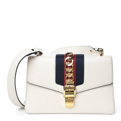Gucci Calfskin Small Sylvie Shoulder Bag White 1 of 12