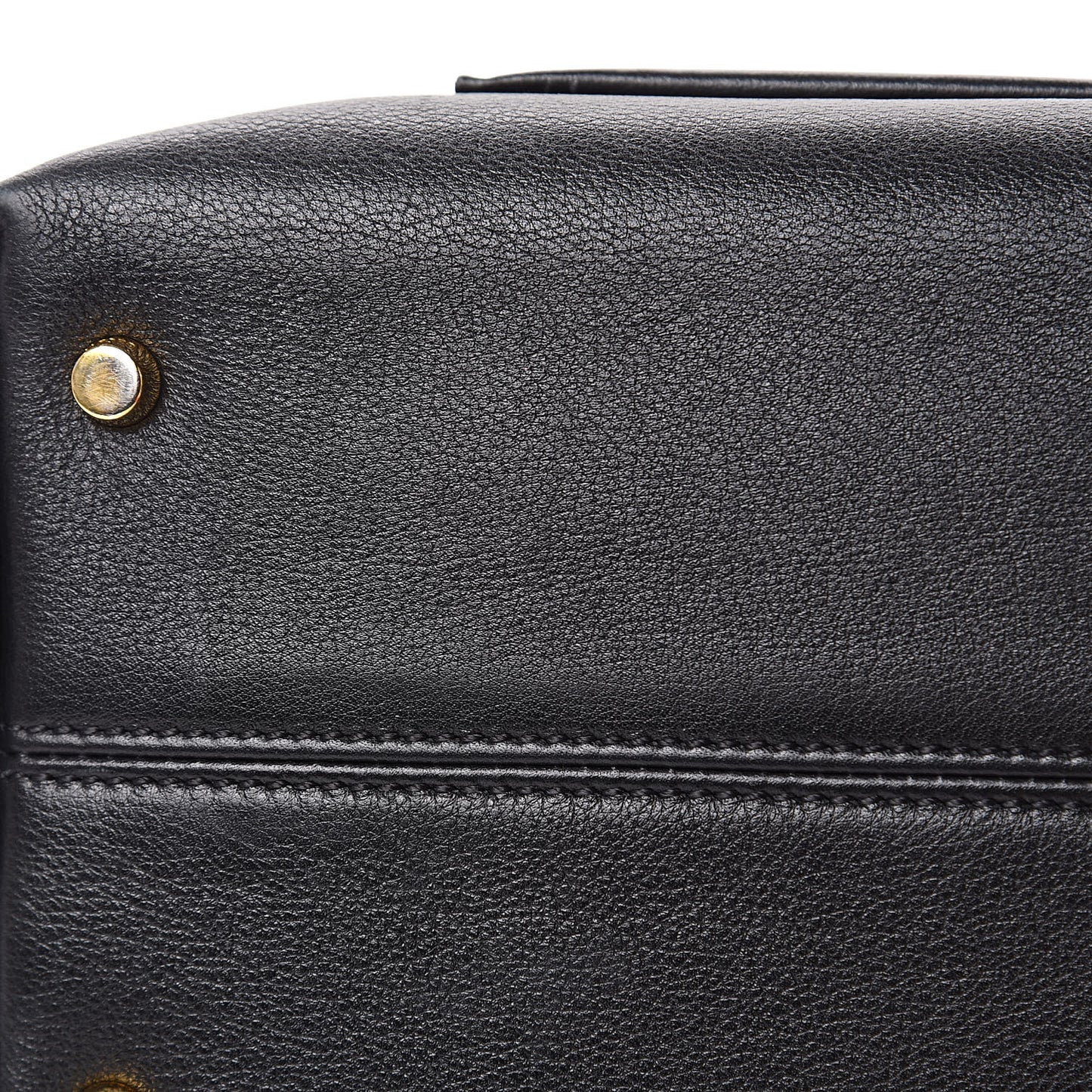 Calfskin Medium Leonica Padlock Satchel Bag Black