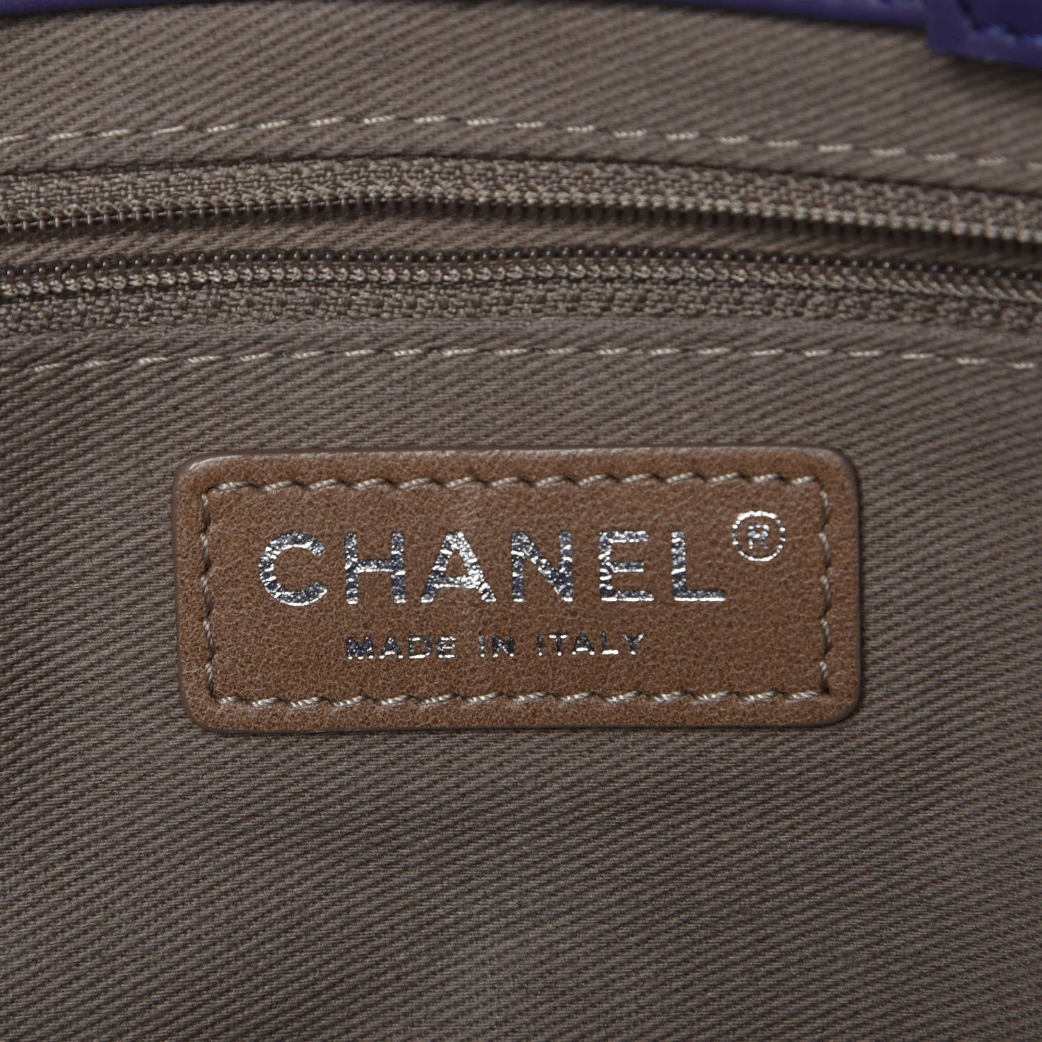 Chanel Calfskin Small CC Pocket Tote Purple 7 of 8