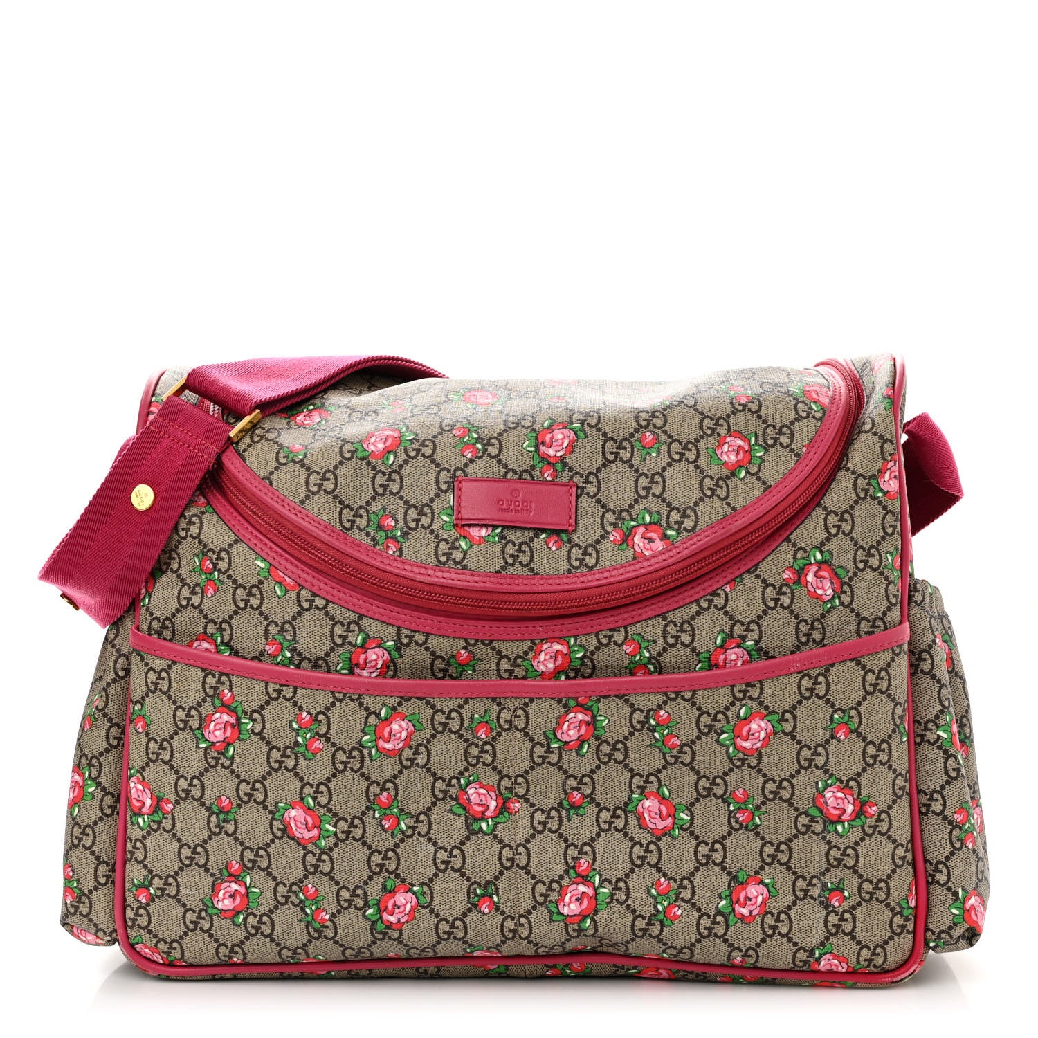 Gucci GG Supreme Monogram Rose Bud Diaper Bag Pink 1 of 22