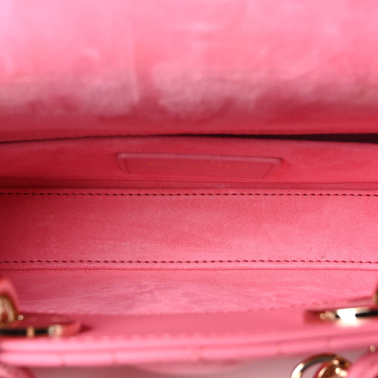 Christian Dior Lambskin Cannage Mini Lady D-Joy Fraise 4 of 9