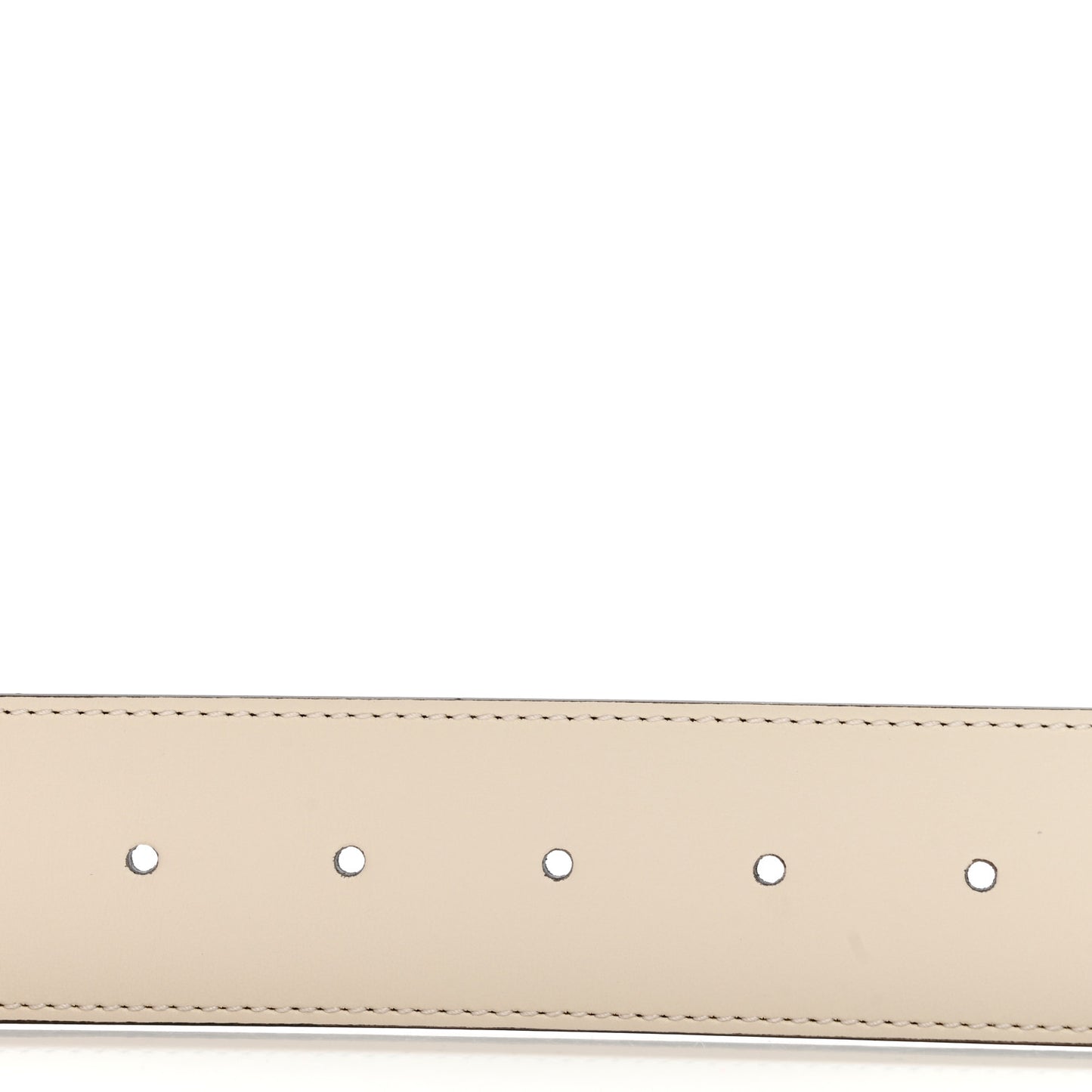 Plutone Calfskin Palladium Double G 40mm Belt 80 32 Mystic White