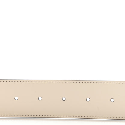 Gucci Plutone Calfskin Palladium Double G 40mm Belt 80 32 Mystic White 5 of 6