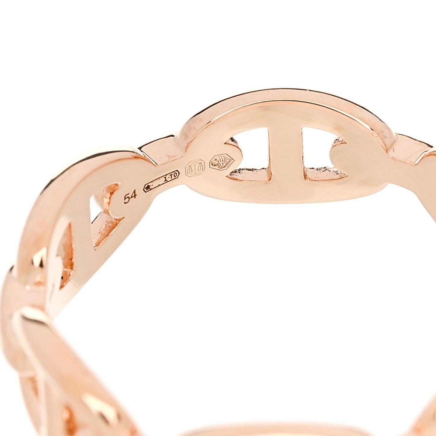 18K Rose Gold PM Chaine d'Ancre Enchainee Ring 54 7