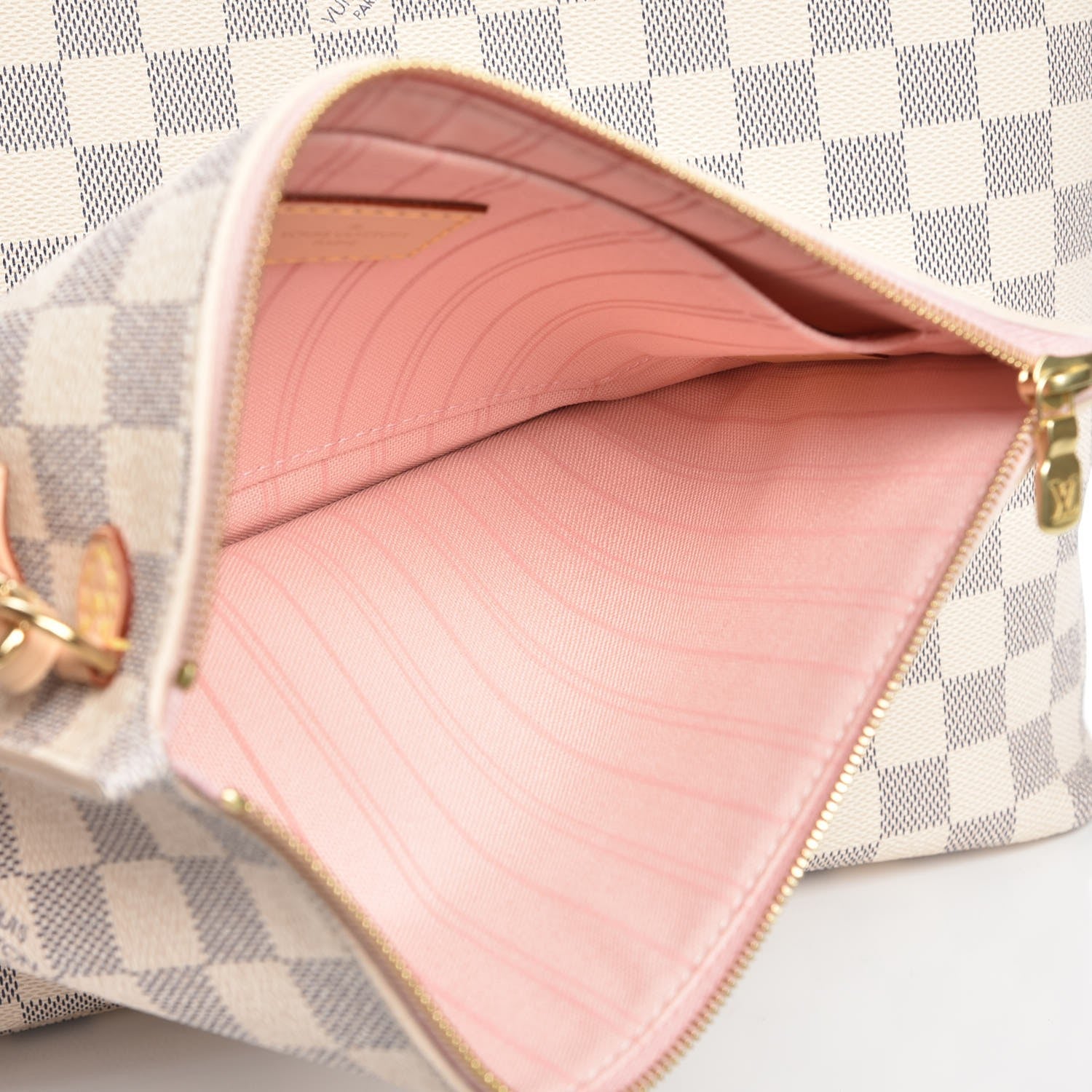 Louis Vuitton Damier Azur Neo Neverfull MM Rose Ballerine 8 of 8