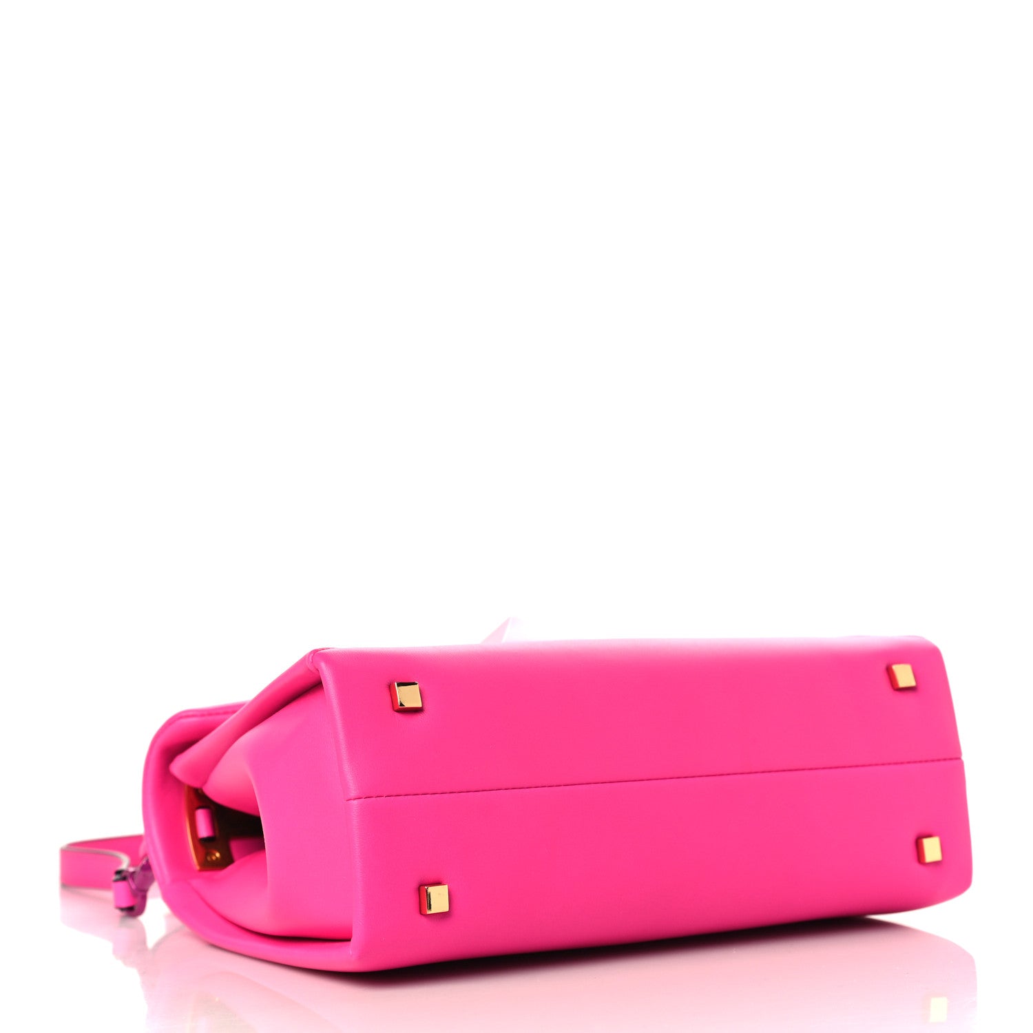 Valentino Garavani Nappa Tonal Monochrome Small One Stud Top Handle Bag Pink PP 4 of 8