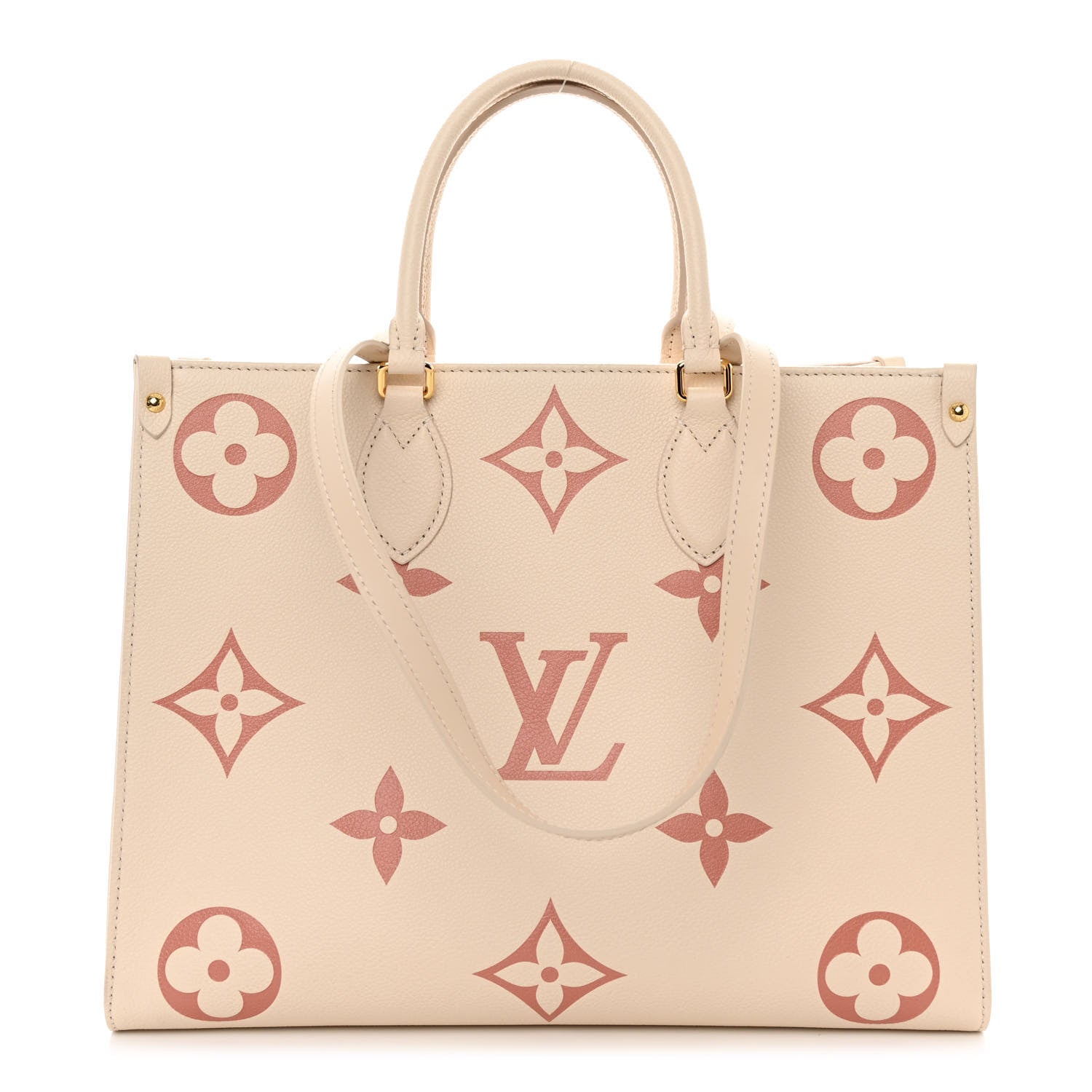 Louis Vuitton Empreinte Monogram Giant Onthego MM Creme Rose Trianon 1 of 9