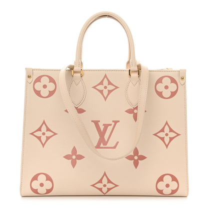 Louis Vuitton Empreinte Monogram Giant Onthego MM Creme Rose Trianon 1 of 9