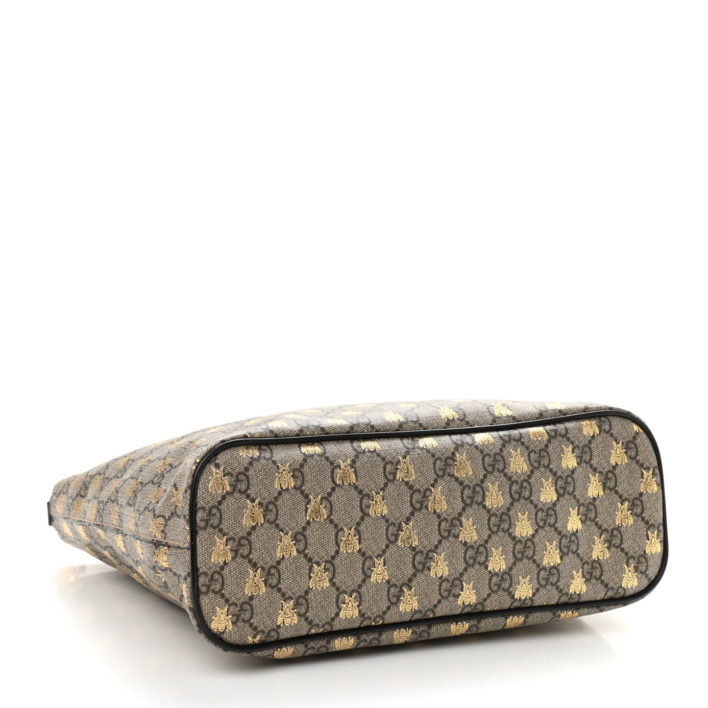 Soft GG Supreme Monogram Bees Small Crossbody Tote Beige Oro Black