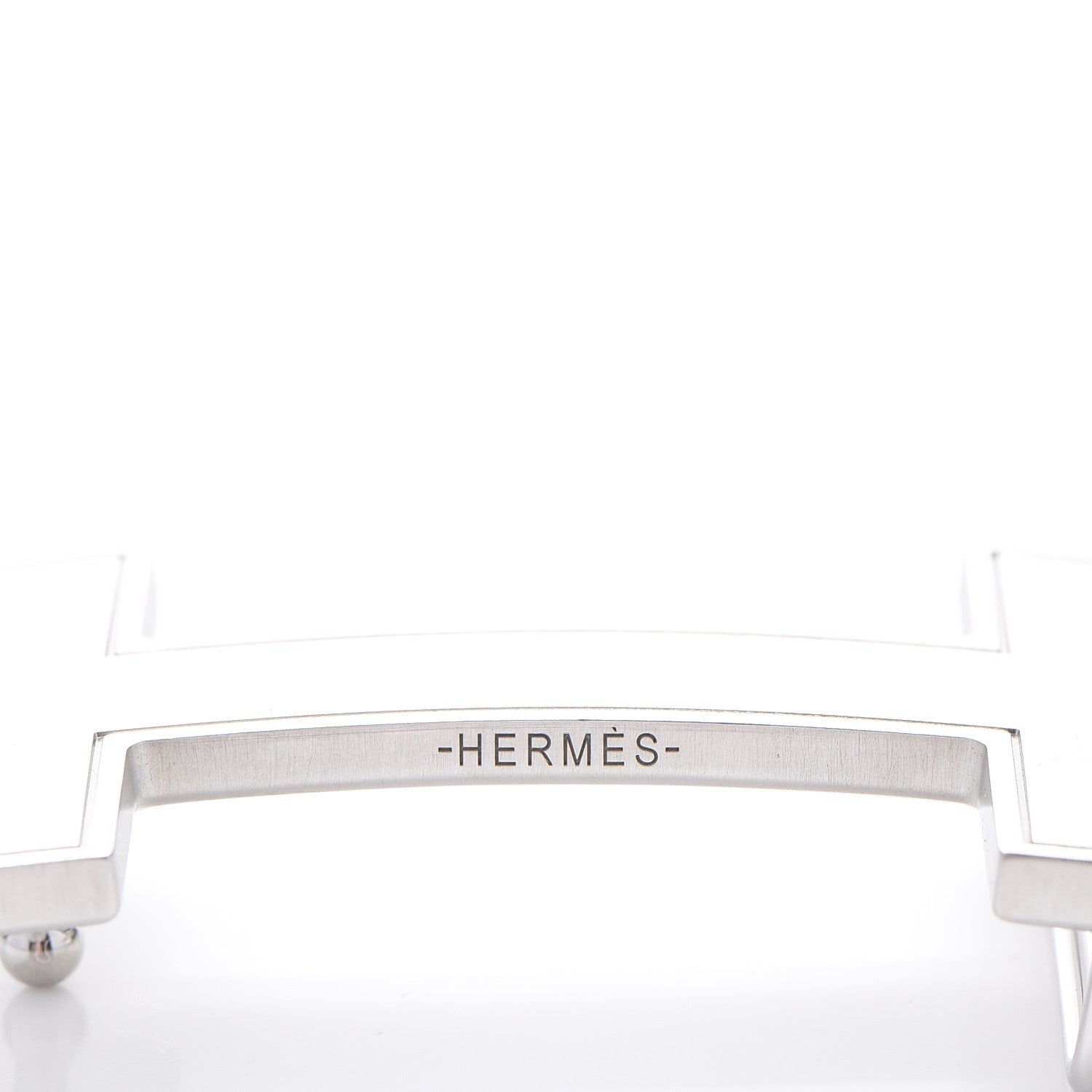 Hermes Brushed Palladium 32mm Quizz H Belt Buckle 7 of 7