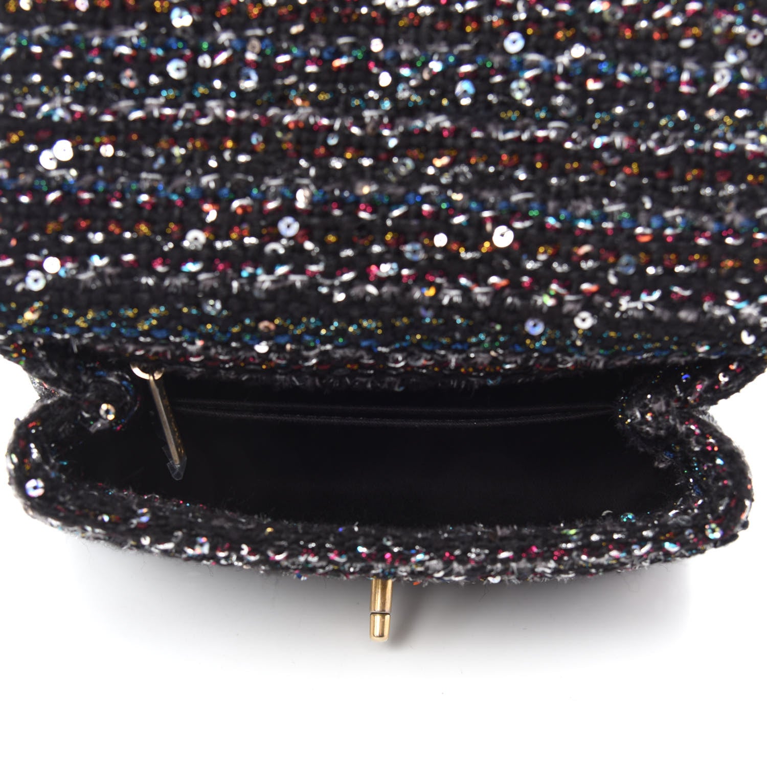 Chanel Tweed Sequin Mini Coco Handle Flap Black 5 of 12
