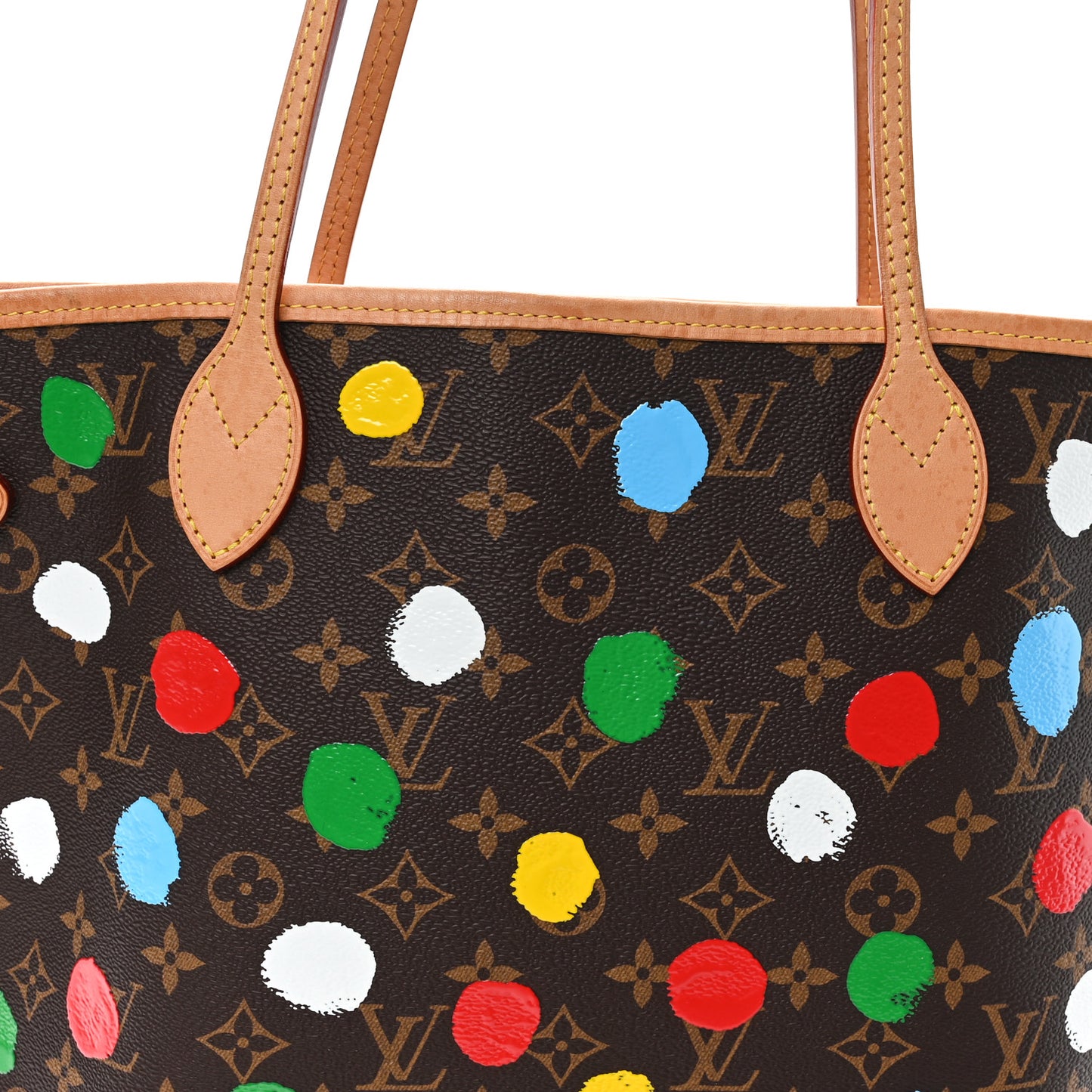 LV X YK Monogram Dots Neverfull MM